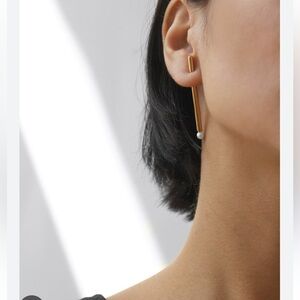 Jenny Bird Akoya linear stick earrings
